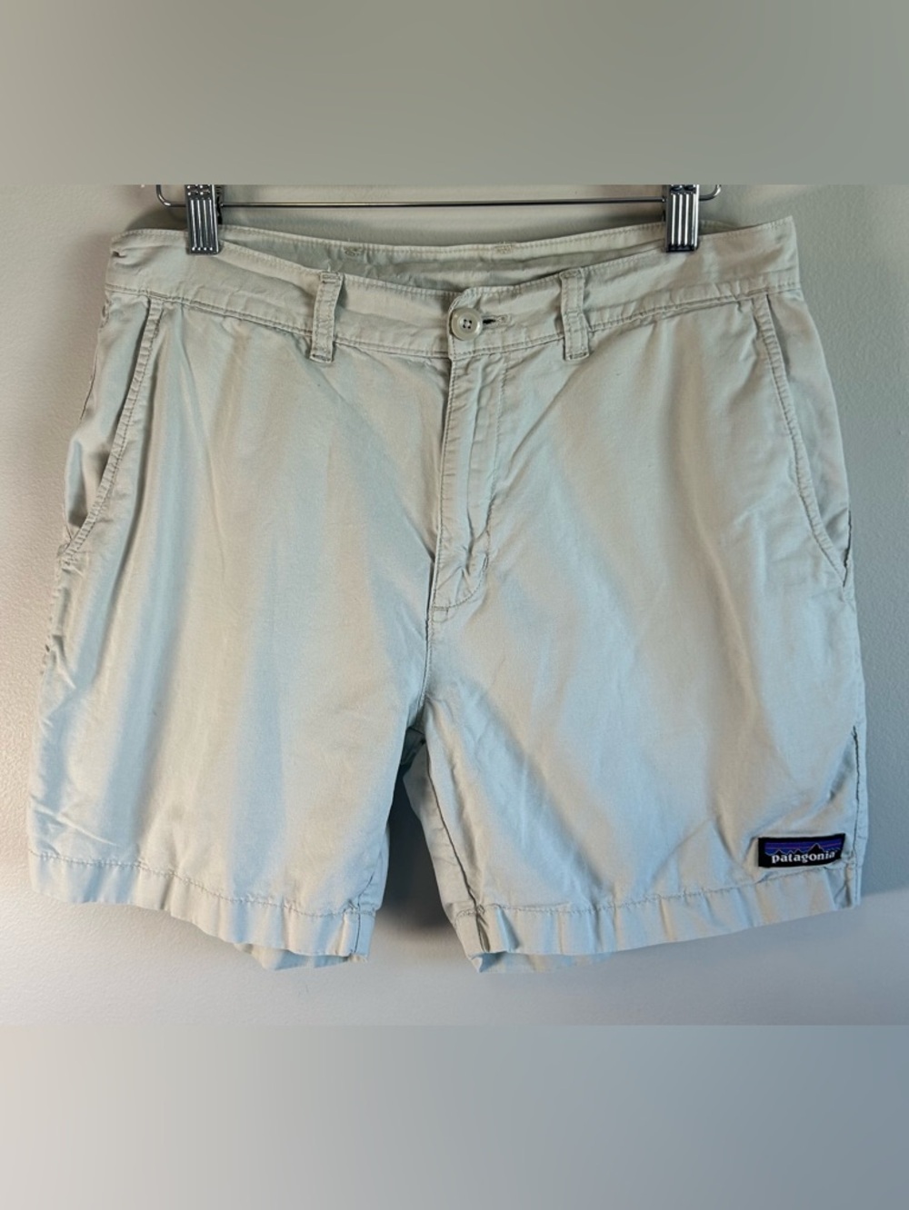 Patagonia Men’s Shorts Size 31 White Beige Khaki Unisex Organic Cotton Hemp